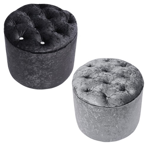 Round pouffe stool seat - round,
