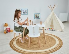 Montessori Table & Chair Set Wood Kids Toddler Mini Furniture Playing Desk 