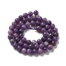 Purple Lepidolite Beads Plain Round 6mm Strand Of 60+