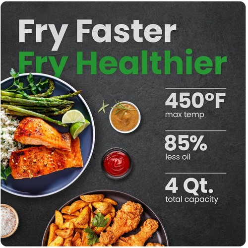 Space saving air fryer - fryer,