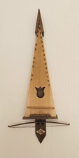  Wall Ornament Vintage Bowed Psaltery Wall Mount Ceramic Inlaid Ornament