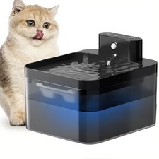 2.2L Automatic Electric Pet Water Fountain Dog/Cat Drinking Dispenser Night LED