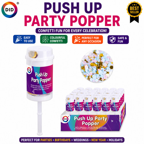 Push party popper confetti - push,