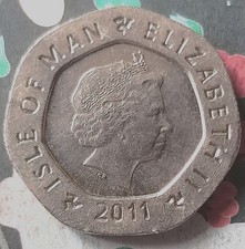 2011 AA Isle of Man 20p "Castle Rushen Clock" coin