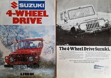 SUZUKI LJ80QF 4WD sales Brochure 1980. 1 Double Sided 1 Single Sided A4 Sheets