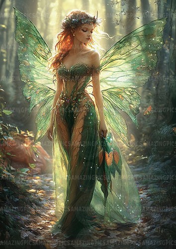 Fairy art print woodland - art,