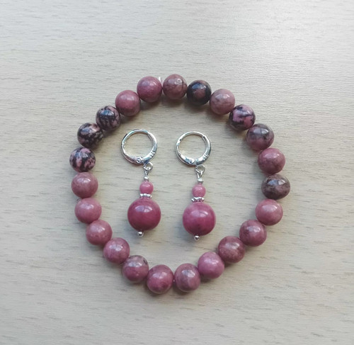 Plnk black rhodonite - ,