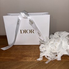 Dior Small ribbon tie gift bag with tissue 20cm x 14cm x 8cm