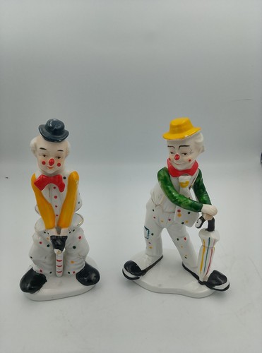 Vintage ceramic clowns - vintage,