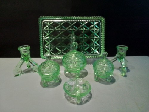 Bagley art deco - green, glass