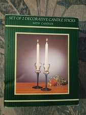 New Pair Glass Candle Stick