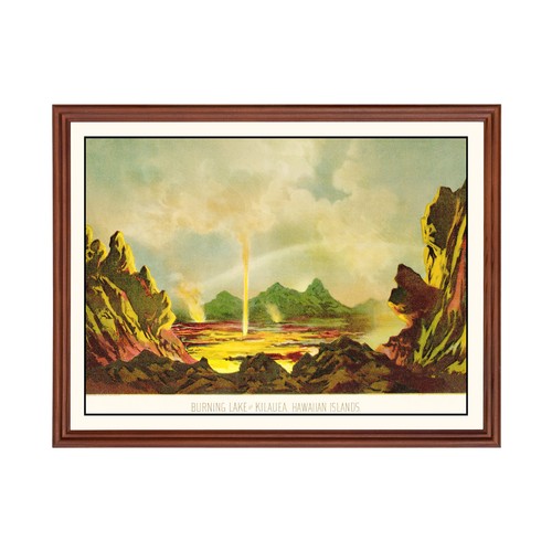 Old map burning lake of - of,