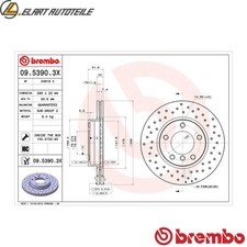 2x BRAKE DISCS 09.5390.3X FOR