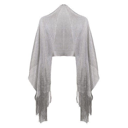 Metallic lurex wedding shawl - metallic,