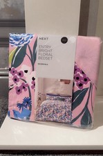 Next single Pink/Blue Floral Reversible Duvet Cover and Pillowcase Set