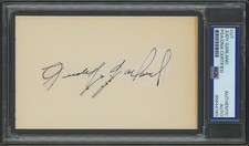 JUDY GARLAND (1922-1969) autograph cut | "Wizard of Oz" - signed PSA/DNA cert!