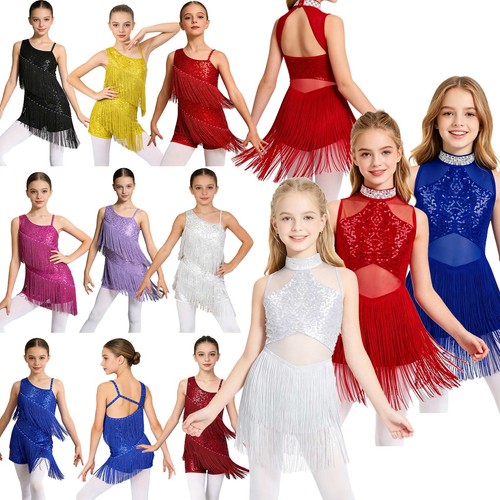 Girls sequins tassel hem - uk,