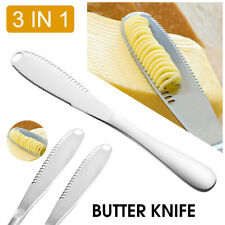 3 in 1 Butter Cutter Stainless Steel Spreader Serrated Edge Shredding Slots Easy