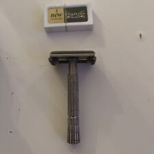 Vintage 1960 Gillette Safety Razor - Silver Tone - Flare Tip Super Speed DE