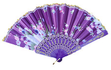 Purple Flowers Fabric Plastic