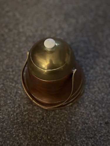 Brass tea caddy - brass,