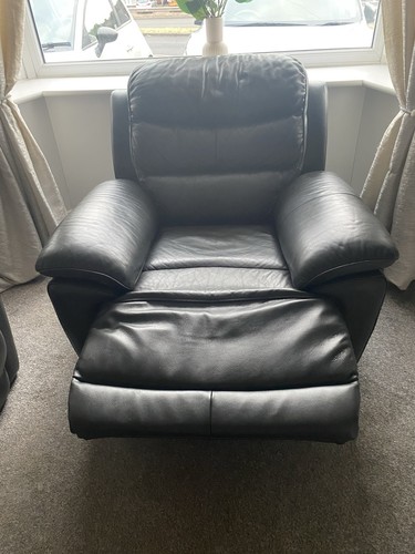 Dfs brown leather recliner - brown,