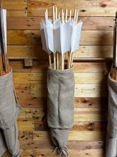 Medieval Viking Linen Quiver Reenactment Archery for Blunt Arrows!!
