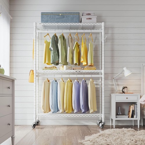 Heavy duty double clothes rail - heavy,