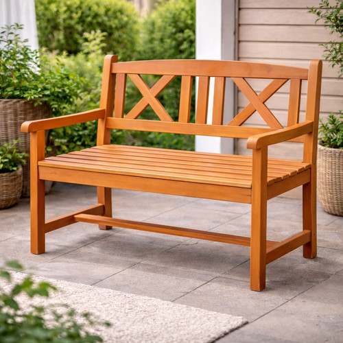 Garden bench wooden seater - wooden, 2