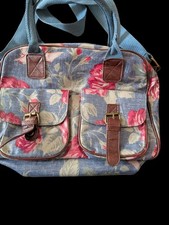 Floral Messenger Bag Oil Cloth