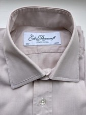 Ede & Ravenscroft Shirt, Double Cuffs, 16.5" Collar, Classic Collar. Light Fawn