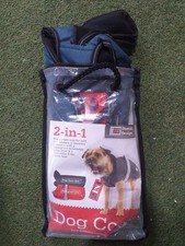 Danish Design 2in1 Waterproof & Fleece Dog Coat Blue 25cm