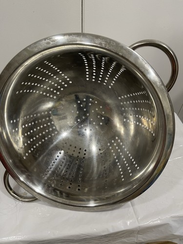 Large stainless steel colander - stainless,