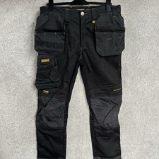 Dewalt Work Trousers Mens 34 Inch Waist 33 Leg Long Pro Tradesman Holster Black