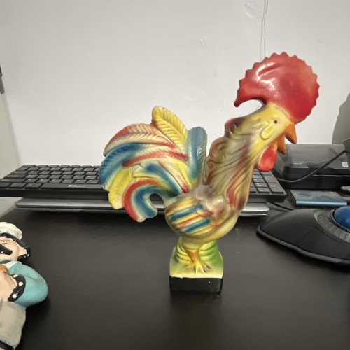 Unmarked ceramic rooster - ceramic,