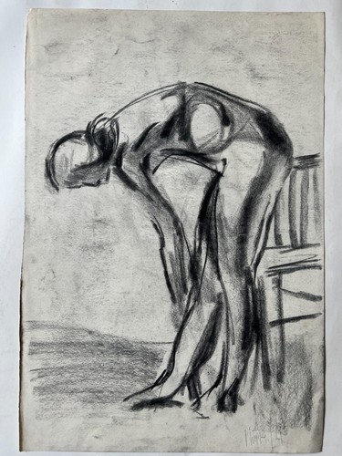 Phipps charcoal drawing - charcoal,