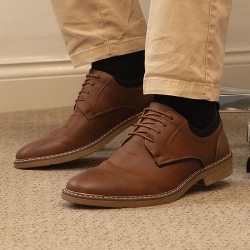Red level mens shoes tan - red,
