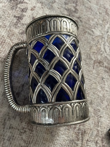 Vintage cobalt blue glass - blue,