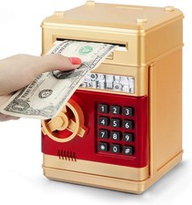 Piggy Bank Cash Coin Can ATM Bank Electronic Coin Money Bank for Kids Age 3-12