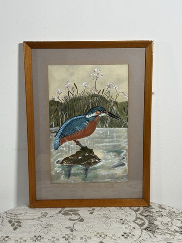 Vintage kingfisher bird - kingfisher,
