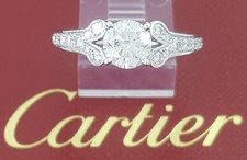 Cartier Ballerine Round Diamond Engagement Ring 1.5 ct Platinum Retail $20,500