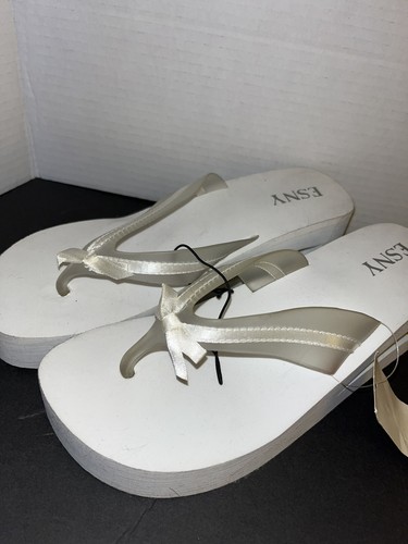 Esny white wedge - wedge, flip