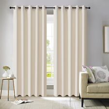 Pair Ready Made Thick Blackout Curtains Thermal Ring top Eyelet or Pencil Pleat