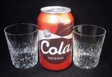 Pair of Edinburgh Crystal APPIN Small Whisky Tumbler Glasses 3"h (signed)