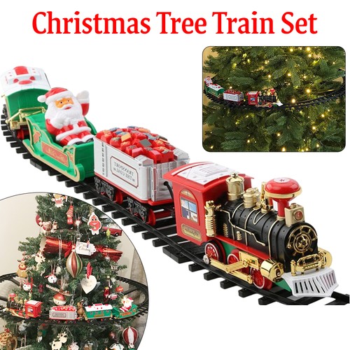 Train set around christmas - set,