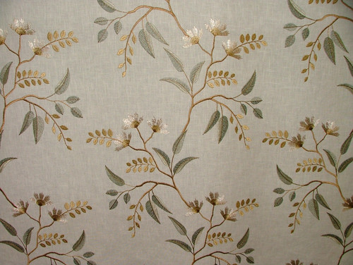 Embroidery floral curtain - floral,