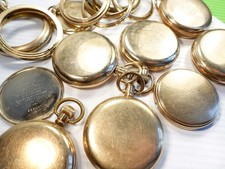 ✅-LOT OF POCKET WATCH CASES GOLD FILLED/PLATED 10 - 20 YEARS SCRAP RECOVERY 372g