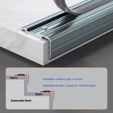 Anti slip Aluminium Stair Nosing Edge Trim Step Nose Nosings Carpet
