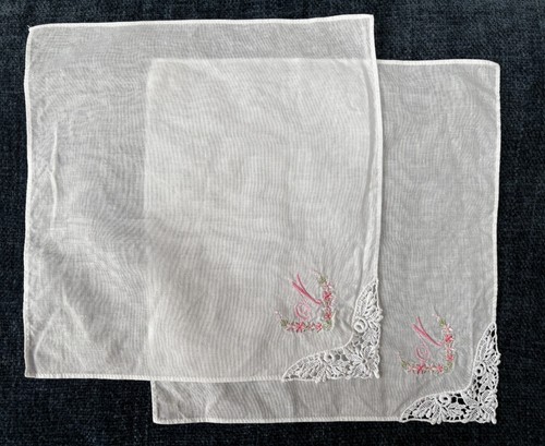 Vintage white cotton pink - 2x,