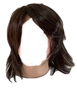 Medium Dark Brown Synthetic Wig With Bangs Cosplay Halloween Yuna Final Fantasy